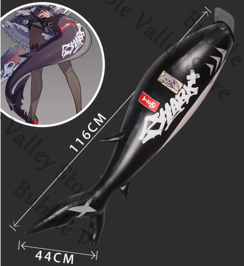 

Anime Zenless Zone Zero Ellen Joe Cosplay Shark Tail Props Cartoon Inflatable Stage Property Hallowmas Prop Accessories Xmas