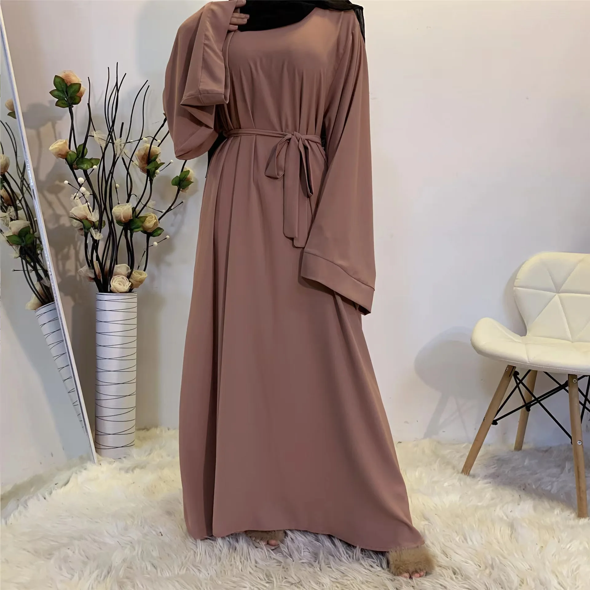 Islam Ramadan Prayer Black Abayas Kimono for Women Girl\'s Long Dresses Dubai African Kaftan Femme Musulman Hijab Cloth Summer