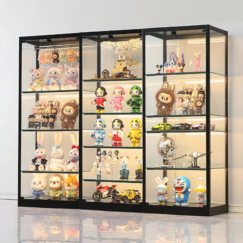 glass display case  showcase figure model gundam blind box transparent dustproof storage cabinet customization