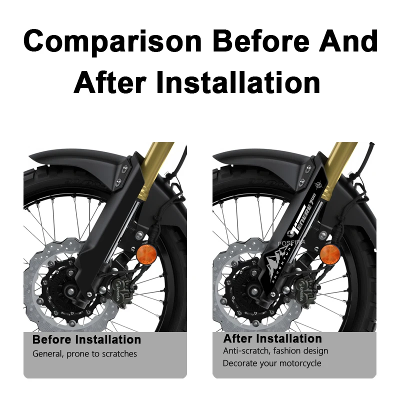 POSFIRA Motorcycle Front Fender Stickers Vinyl Decal for Yamaha Tenere 700 Tenere700 World Raid 2026 2025 2019-2024 Accessories