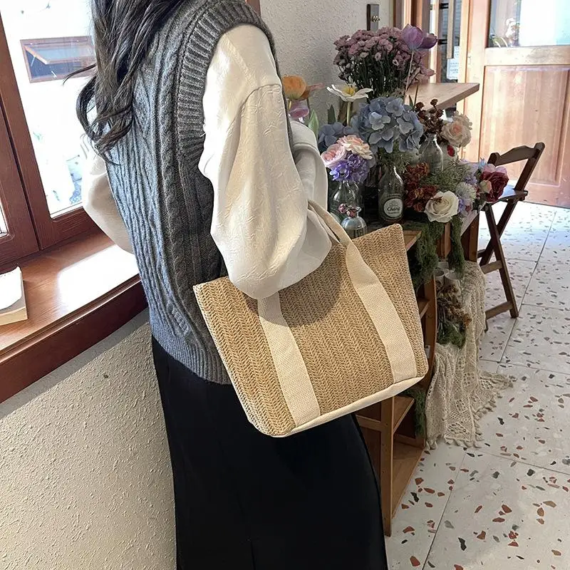 Combination Woven Handbags Summer Hot Selling Fashionable Casual New Daily Versatile Popular Korean Handbags