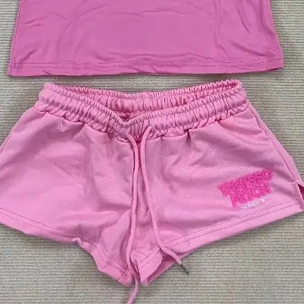 

2025 новый тренд, летняя мода, повседневный облегающий женский костюм с короткими рукавами и буквенным принтом y2k