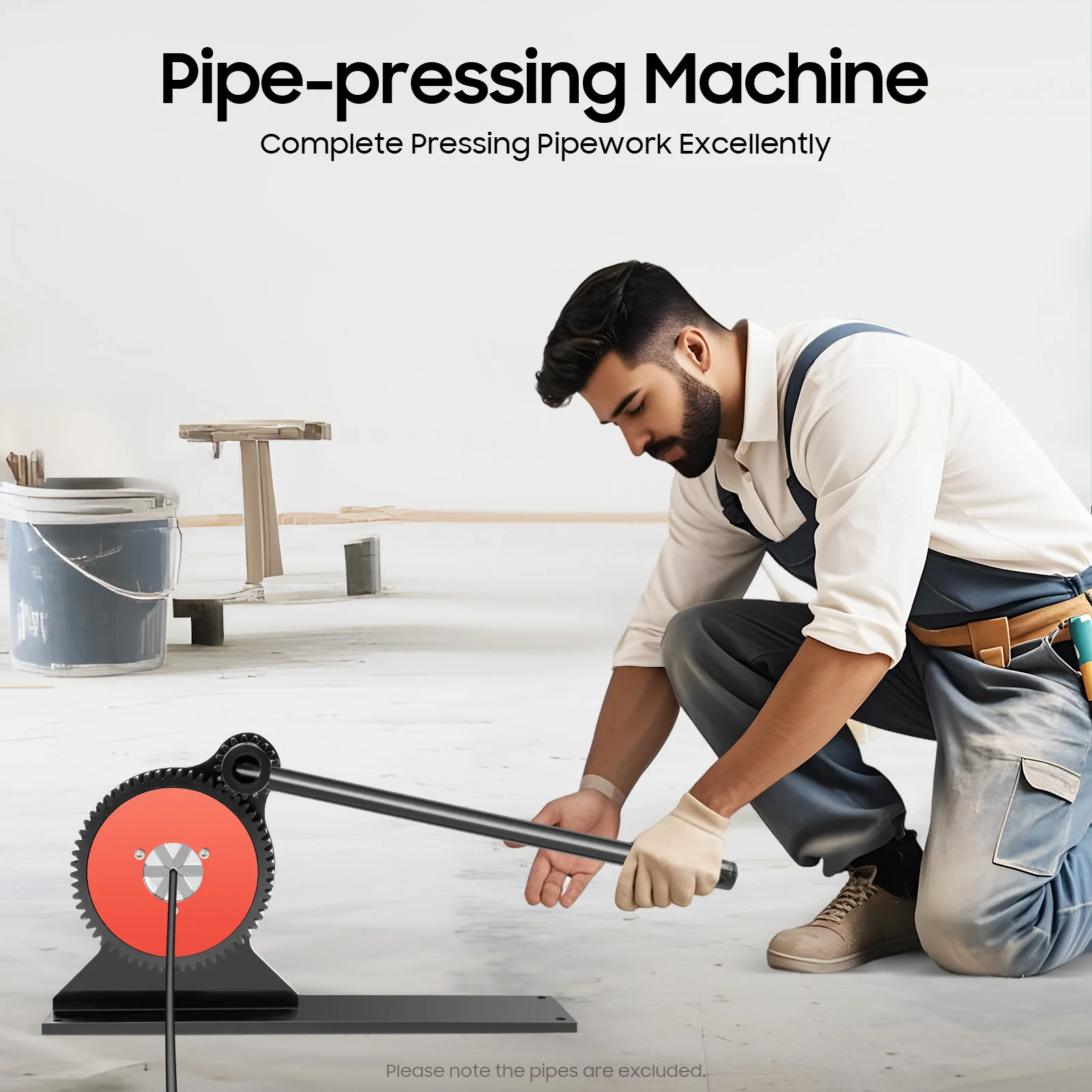 Machine portative manuelle de pressage de tuyaux en fer avec 6 mâchoires de sertissage, diamètre de tuyau 6-32mm pour presser le tuyau d'entrée/retour