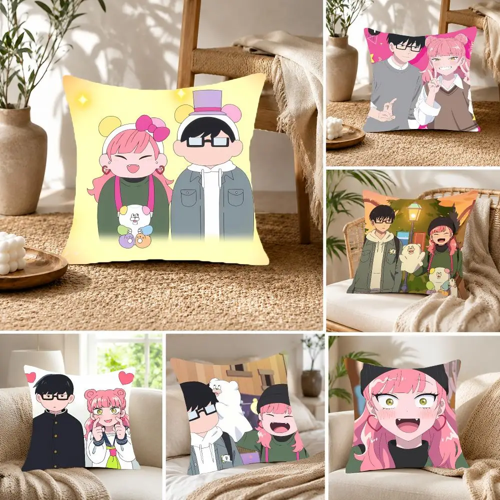 Romantic novel You and I Are Polar Opposites Cushion Cover Fluffy velvet Nordic style plush Living room sofa decorative