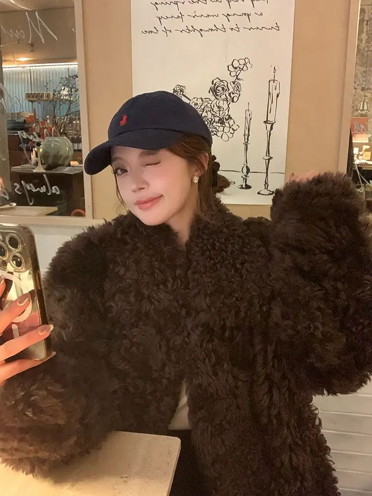 

Faux Fur Wrap Coats Womens Summer European-Style Natural Comfortable Elasticity Light Nature Comfy Casual-Chic Leather Casual OL