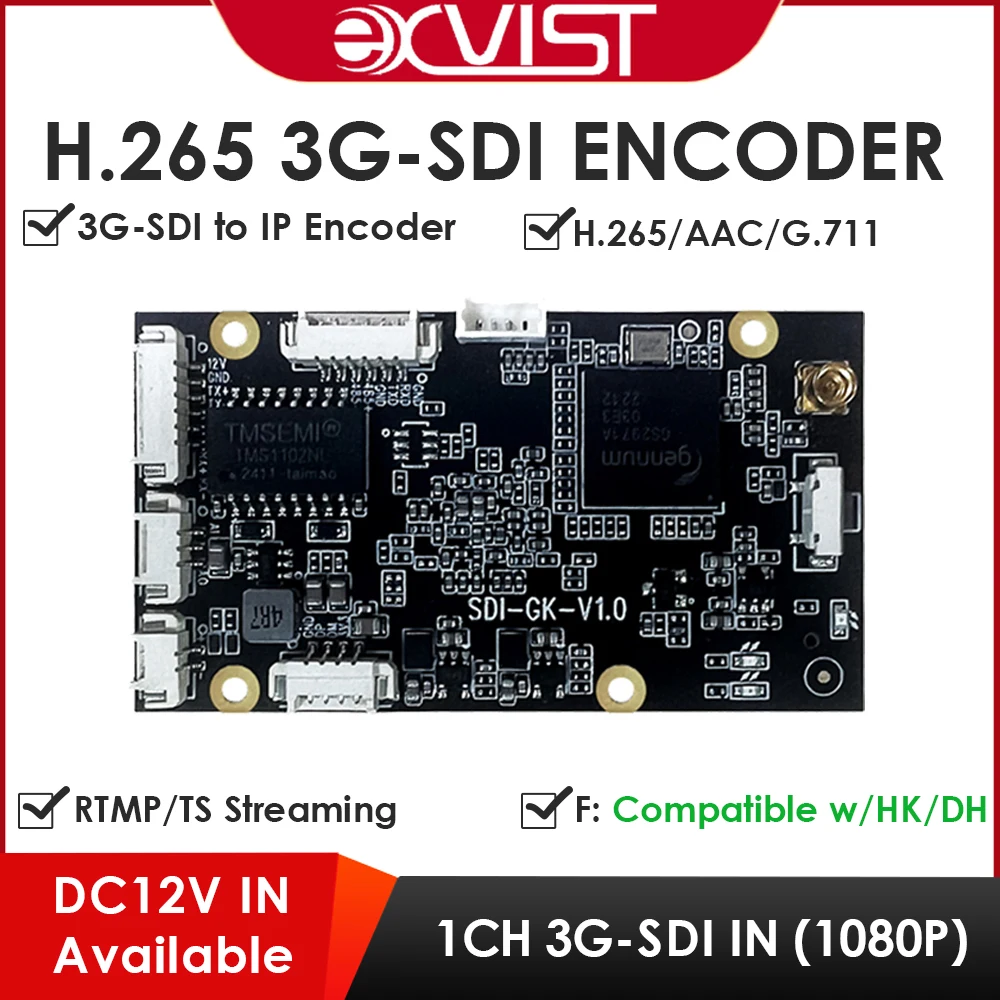 3G-SDI Mini RTMP Encoder, 1080P H.265/H.264, ONV/HK Compatible, 24/7 Reliable for Hospital Telemedicine & Medical Live Streaming