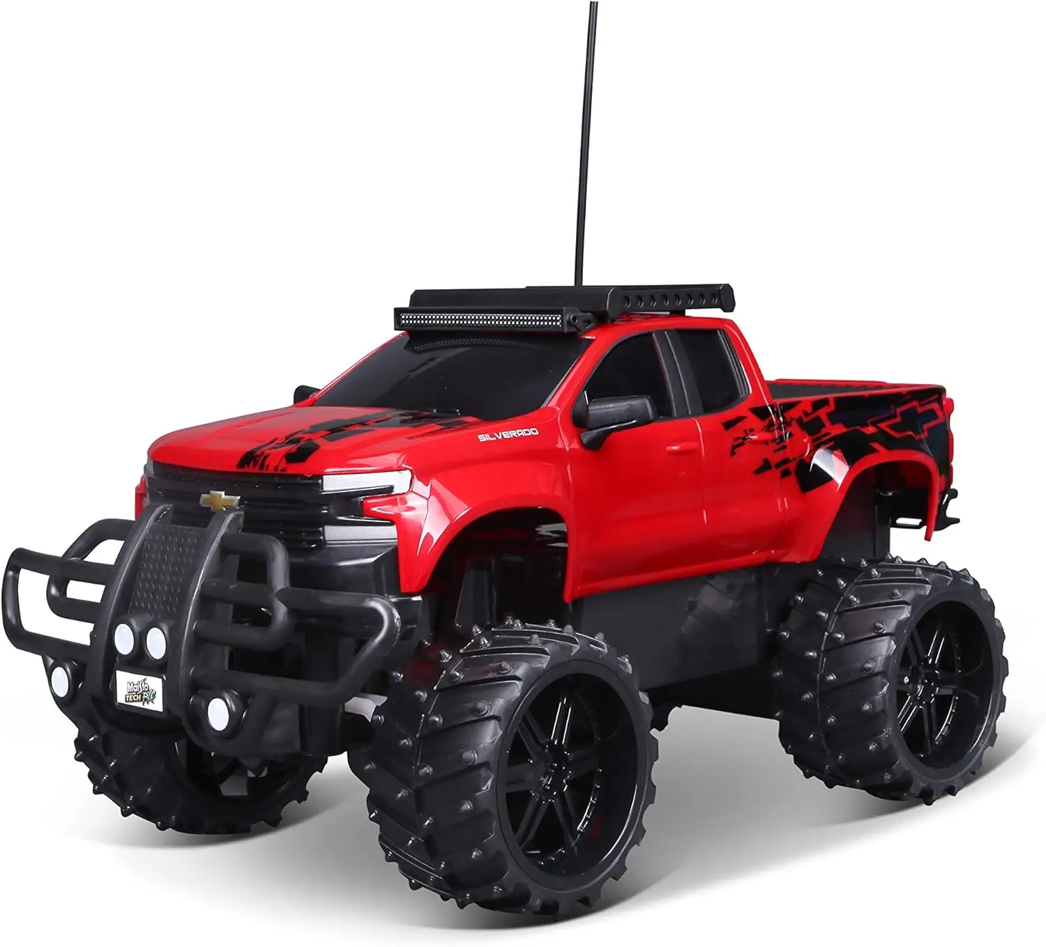 1:16 Scale 2.4 GHz Off Road 2019 Chevrolet Silverado Remote Control Truck, Red