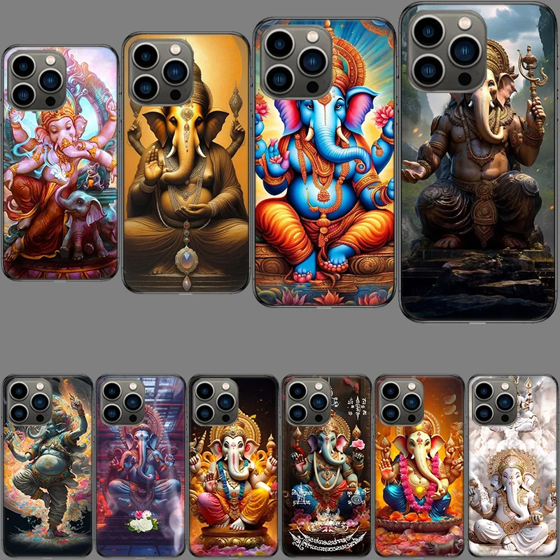 Ganesh lord Phone Case For Apple Iphone 15+ 14 Plus 16 Pro Max 12 13 Mini 11 Pro X XS Max XR Cover Shell Coque