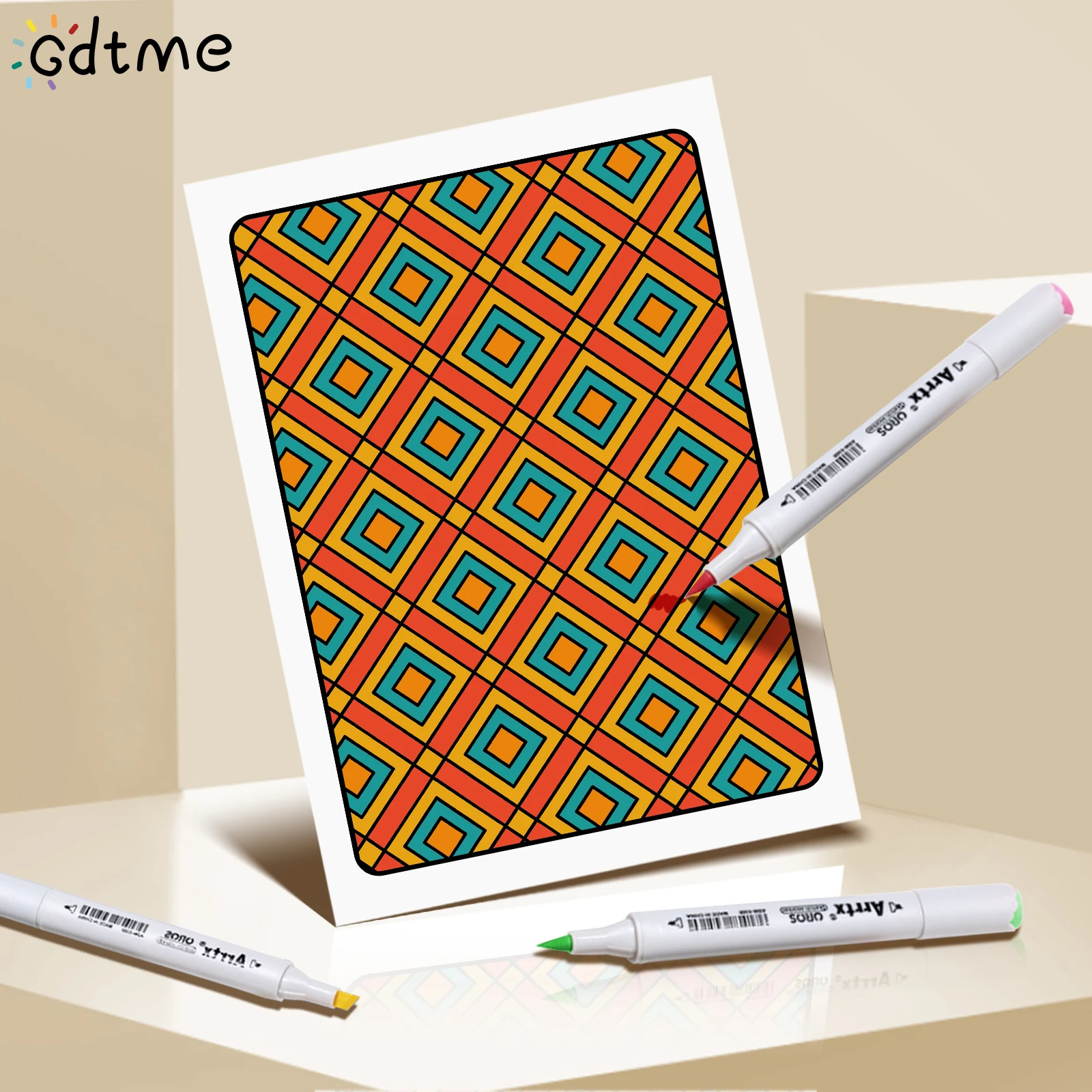 كتاب تلوين بأنماط سلمية لتخفيف التوتر - علاج فني مضاد للقلق مع صفحات الرسم الإبداعية #6