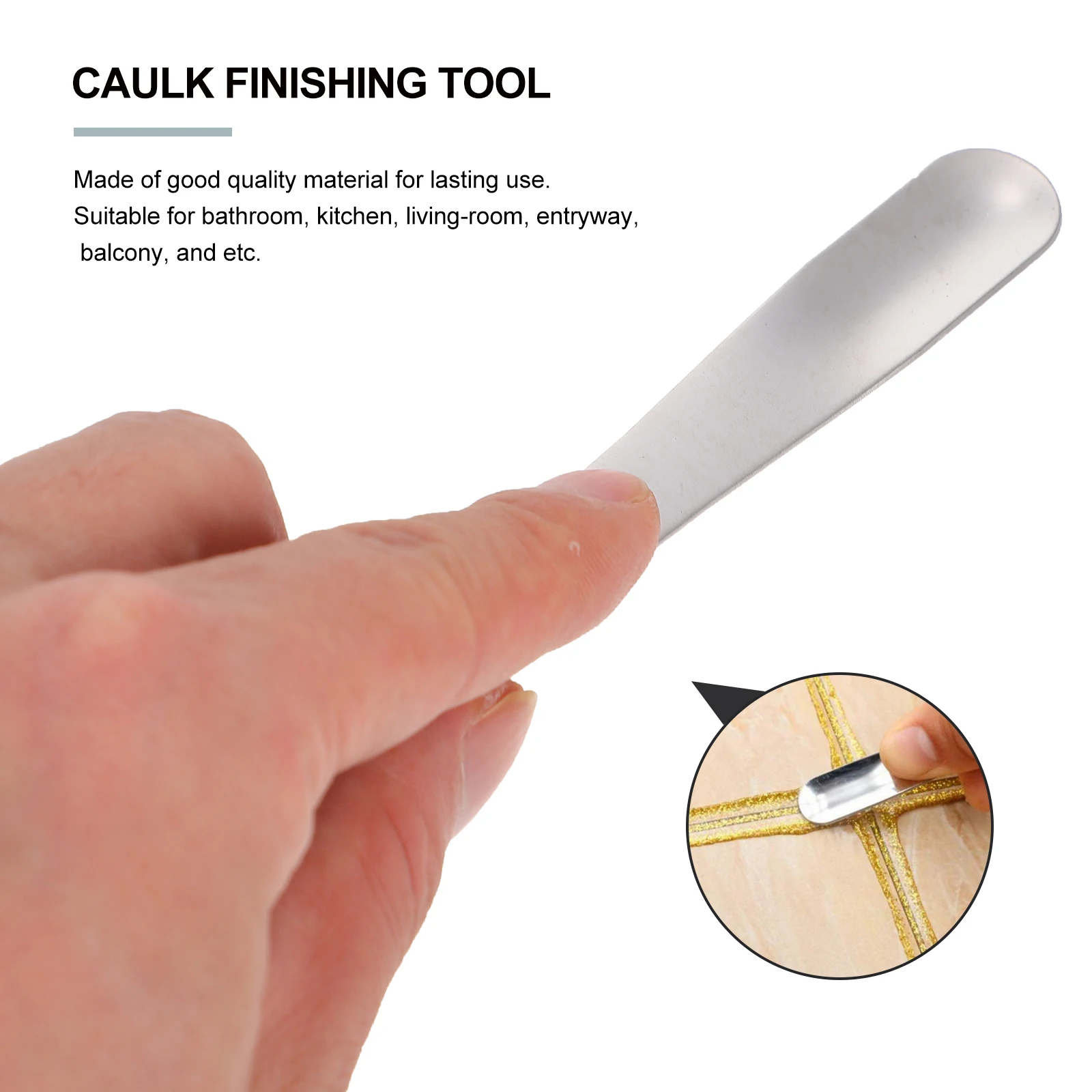 

Tile Caulk Finishing Tool Kit Alloy Grout Scraping Sealant Tools Bathroom Kitchen Balcony Entryway H y Caulking Tool