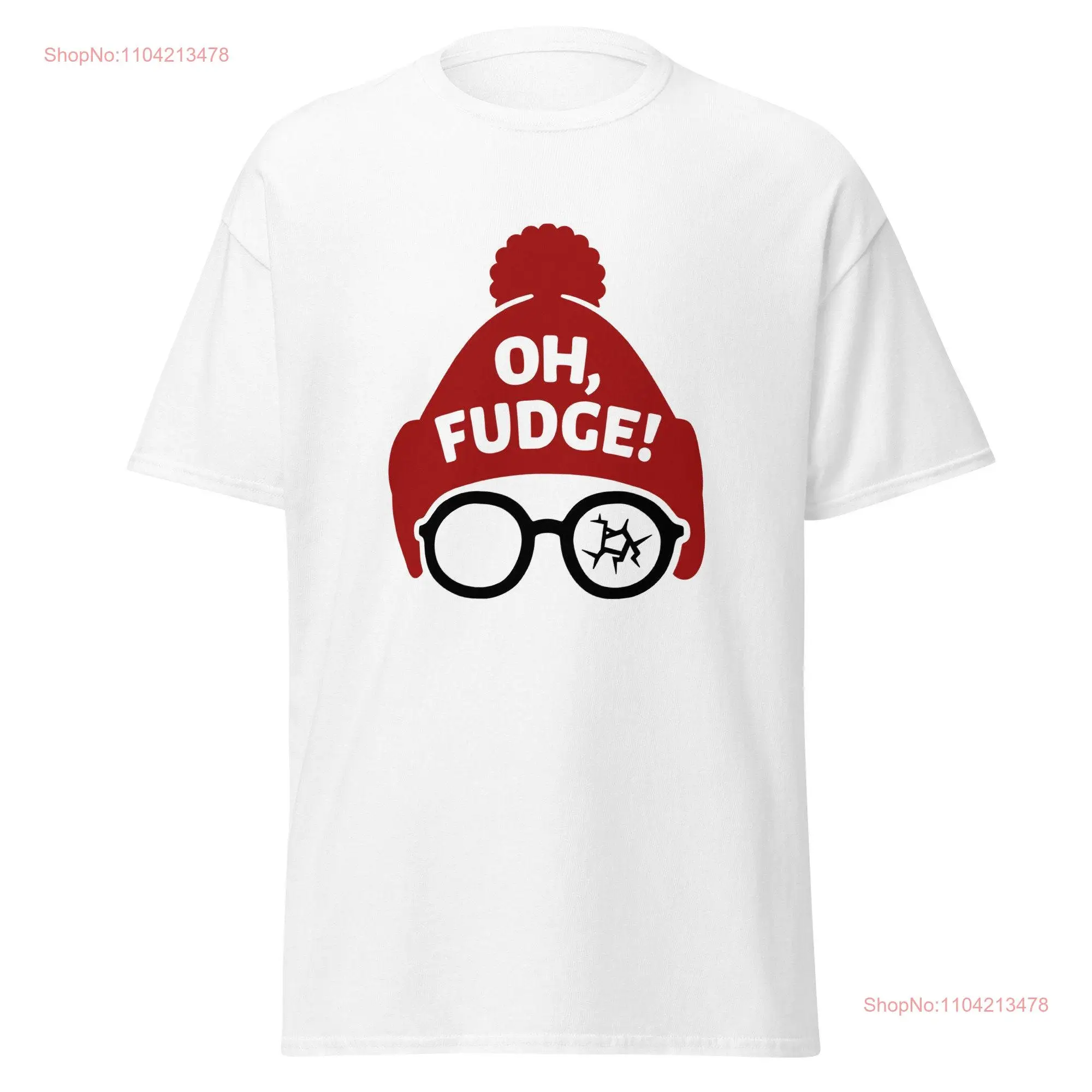 Oh Fudge T Shirt A Christmas Story Ralphie for Friends Funny BLACK long or short sleeves