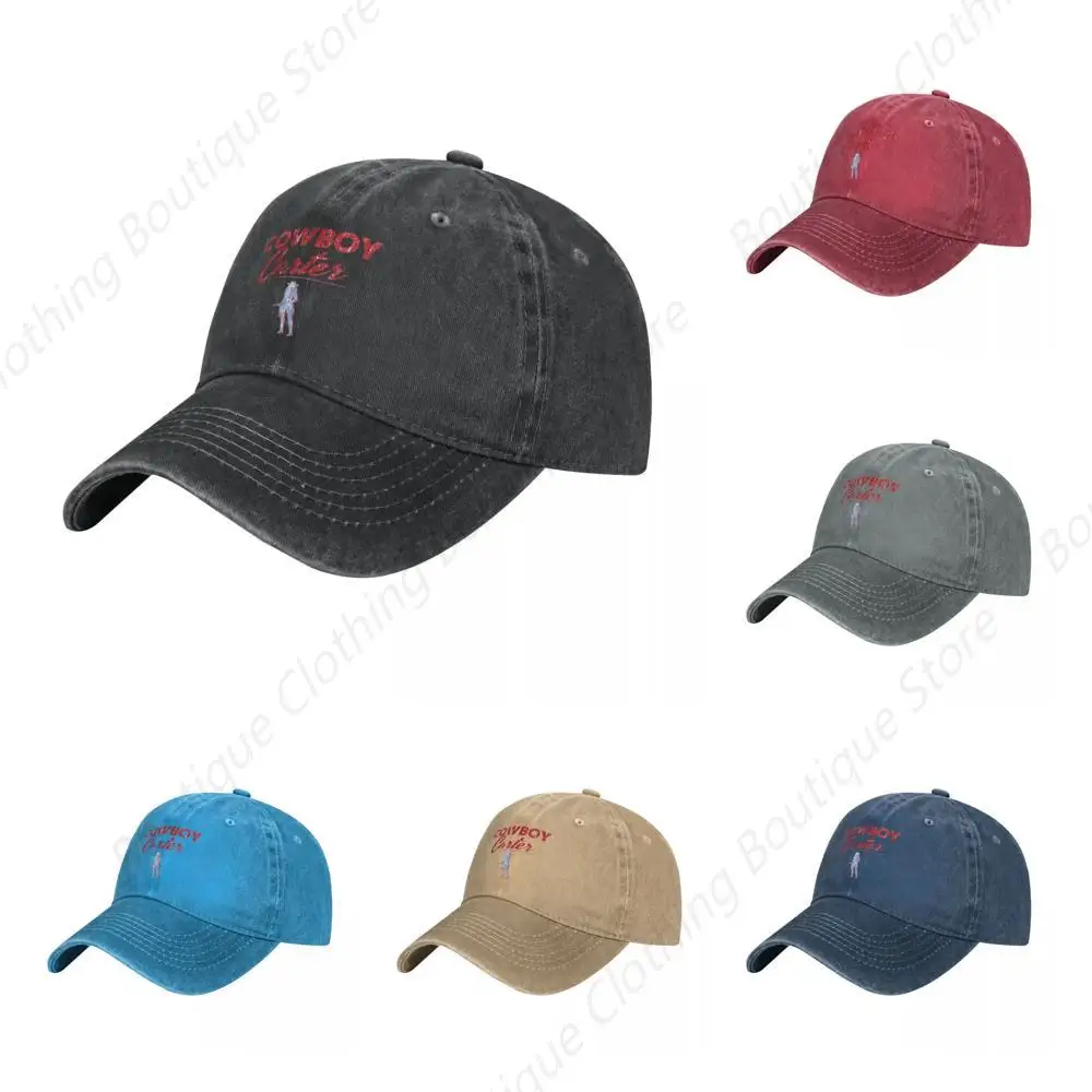 Red Cowboy Carter Design Beyonce Retro Denim Washed Baseball Cap For Men Cool Trucker Caps Hip Hop Golf Adjustable Fit Headwear