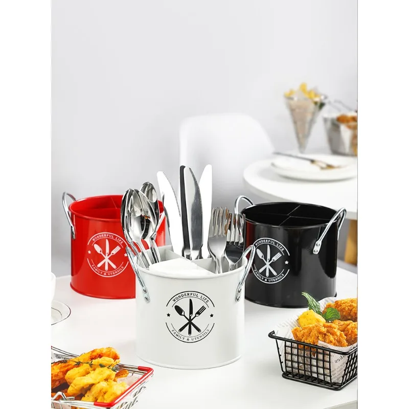 Nordic ins knife, fork, spoon, chopsticks, storage cylinder, tableware, chopsticks, knife, fork, spoon, bucket, box, kitchen