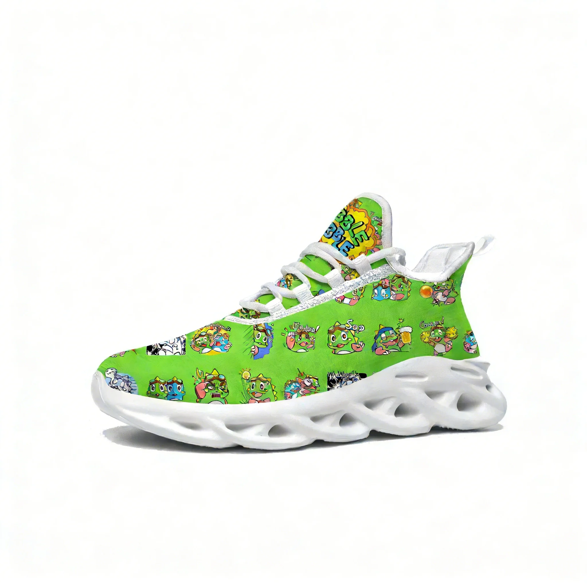 

Bubble Bobble Flats Sneakers Mens Womens Teenager Sports Running Shoes High Quality Cowboy Cartoon Custom Lace Up Mesh Footwear