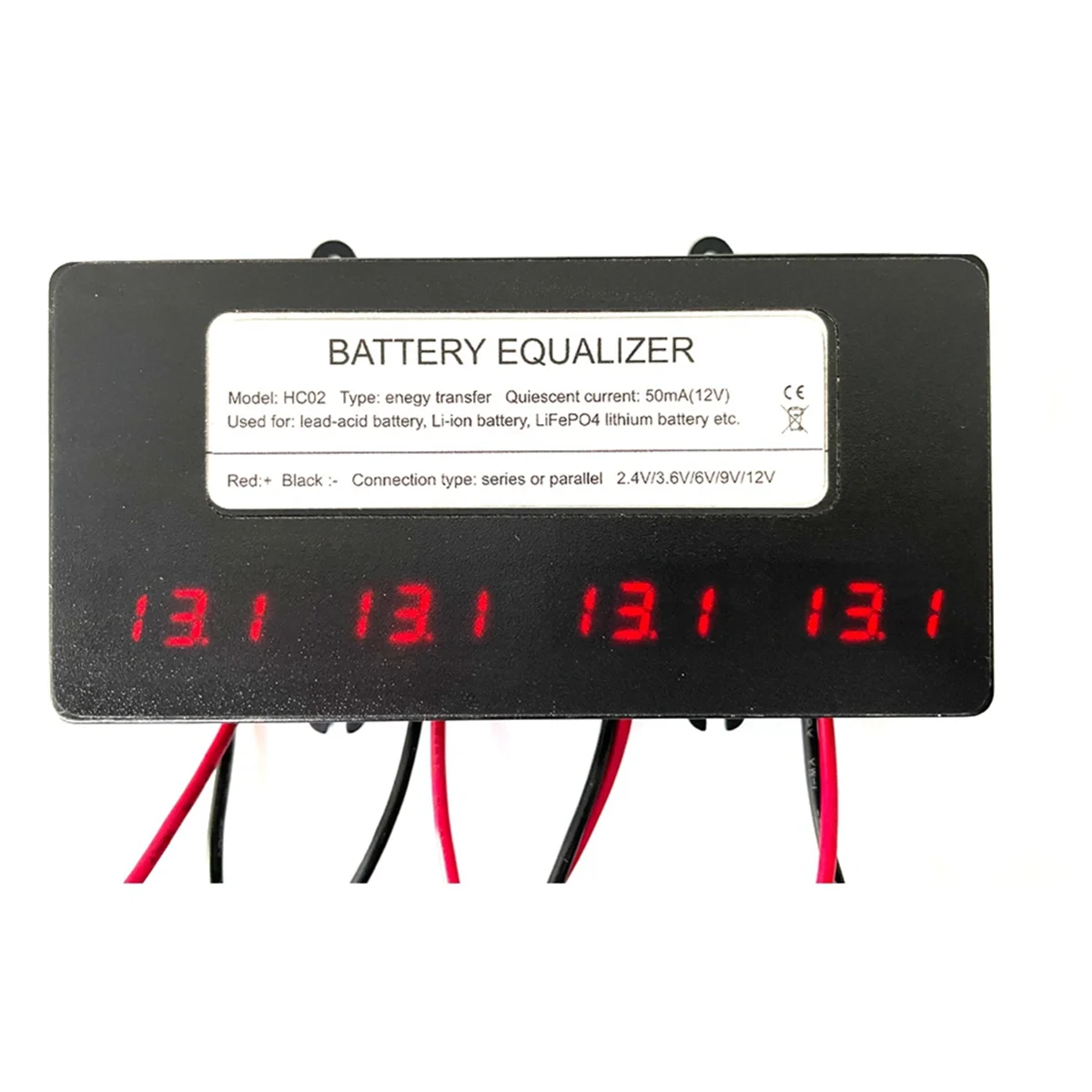 Hc02 com display led equalizador de bateria 10a balanceador de tensão ativa de corrente li-ion lifepo4 lto bateria de chumbo-ácido