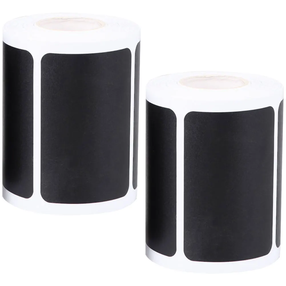 

Sticky Chalkboard Labels for Glass Jars Reusable Black Office Mason Blank Writable Tags Container Bottle Storage Decal Sign