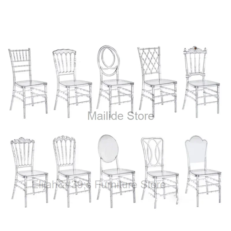 Nordic Crystal Transparent Chair Commercial Hotel Chair Hotel Furniture Outdoor Wedding Chair Banquet Lounge Chairs for Events