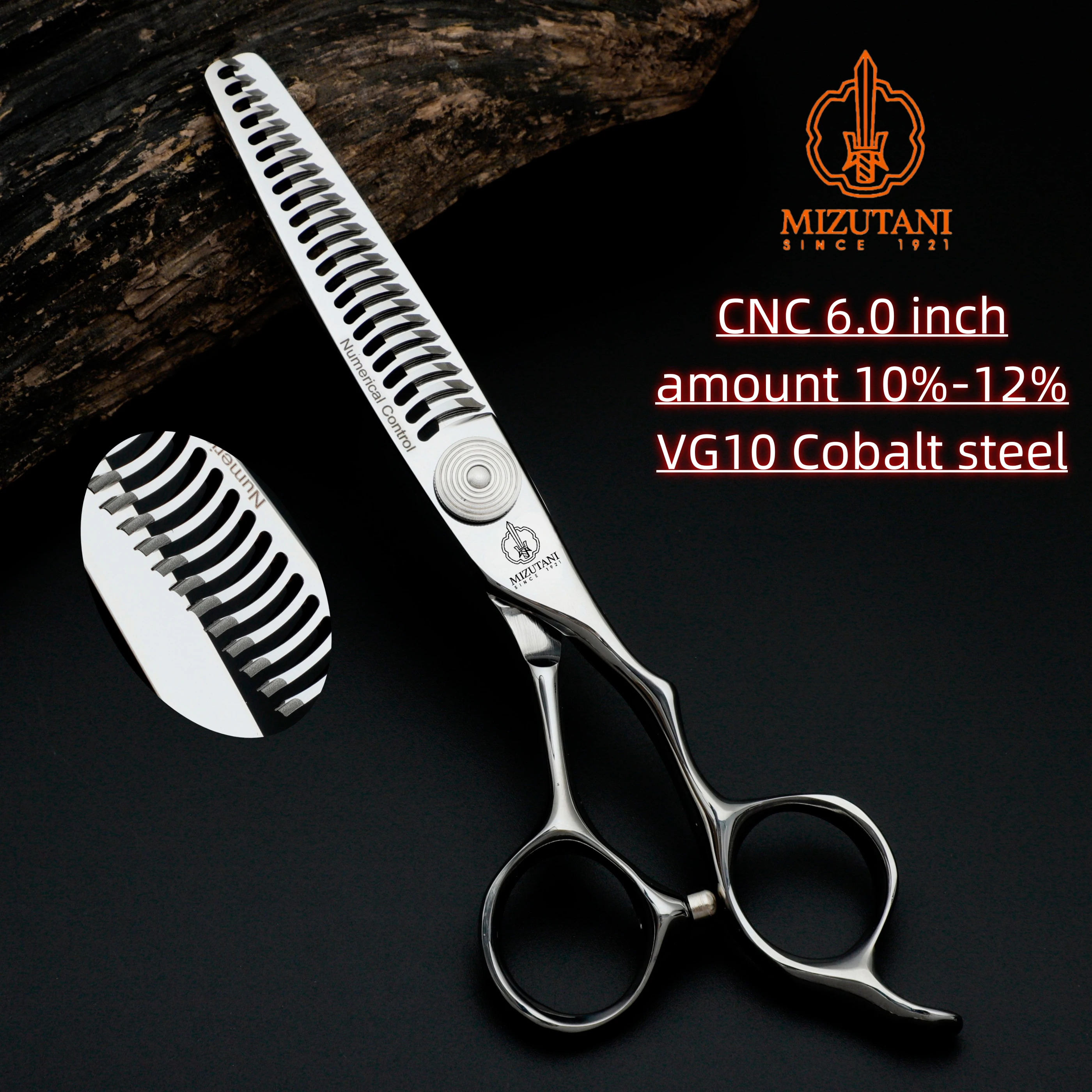 

MIZUTANI CNC technology Barber sissors Hairdressing thinning shears VG10 cobalt steel 6.0 inch professional barber machines