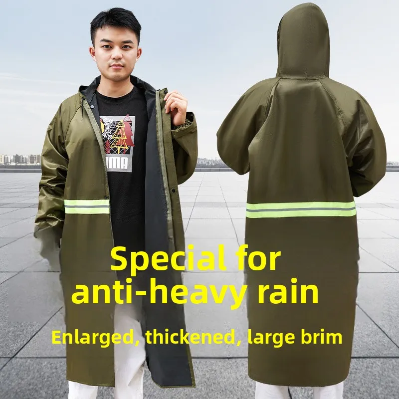 Adult Long Raincoat Rainstorm Proof Outdoor Waterproof Clothing for Men Women Students Electric Vehicle Fishing Hiking Riding