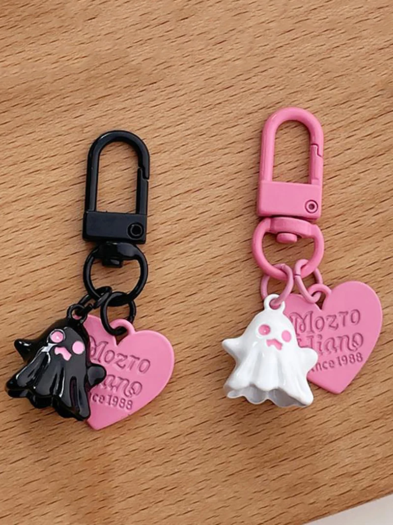 Porte-clés Fantôme d'Halloween de Dessin Animé, Mini Pendentif de Sac, Jouet Cadeau d'Anniversaire pour Fille