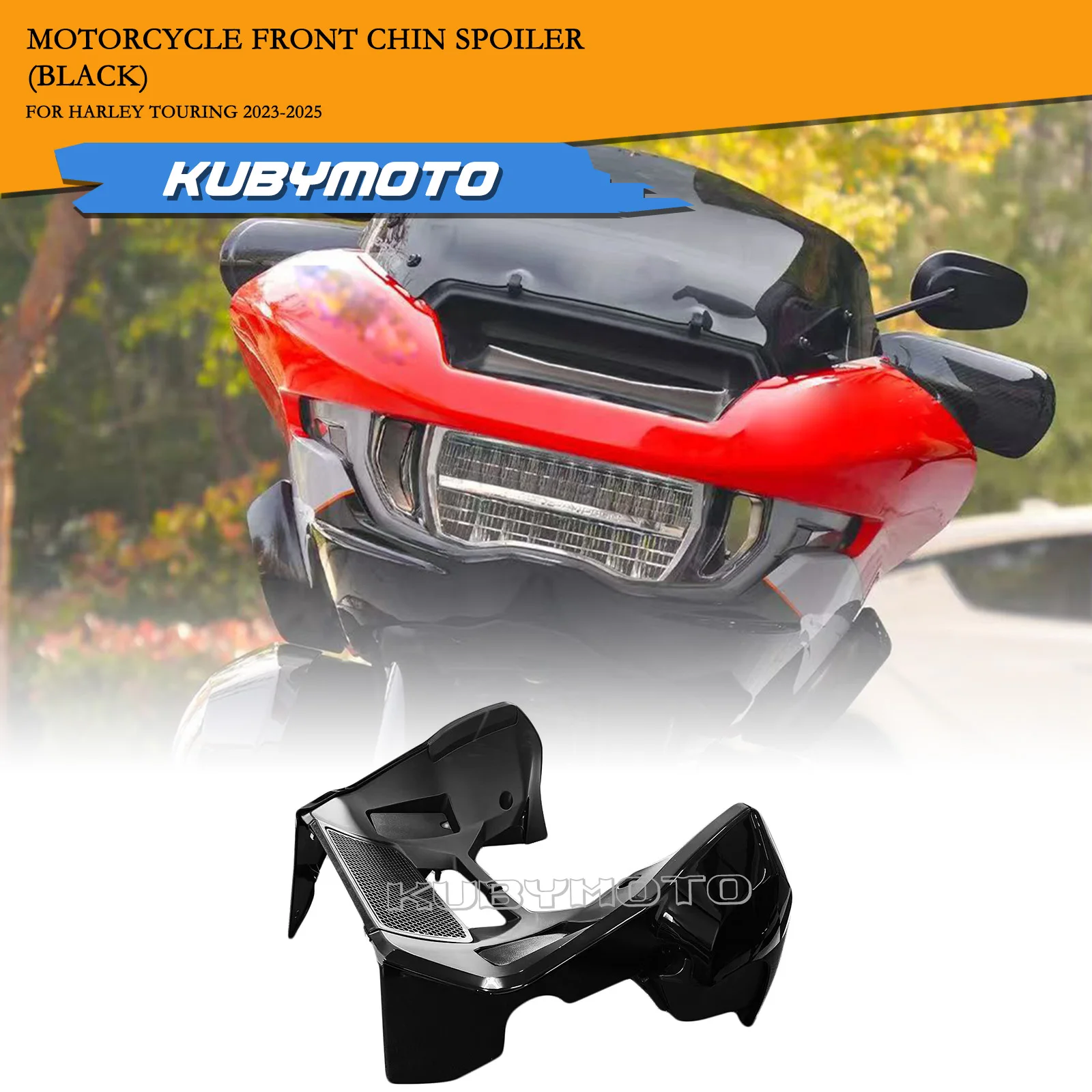 

Motorcycle Chin Spoiler Lower Deflector Extended Fairing Cover For Harley Touring 2023-2025
