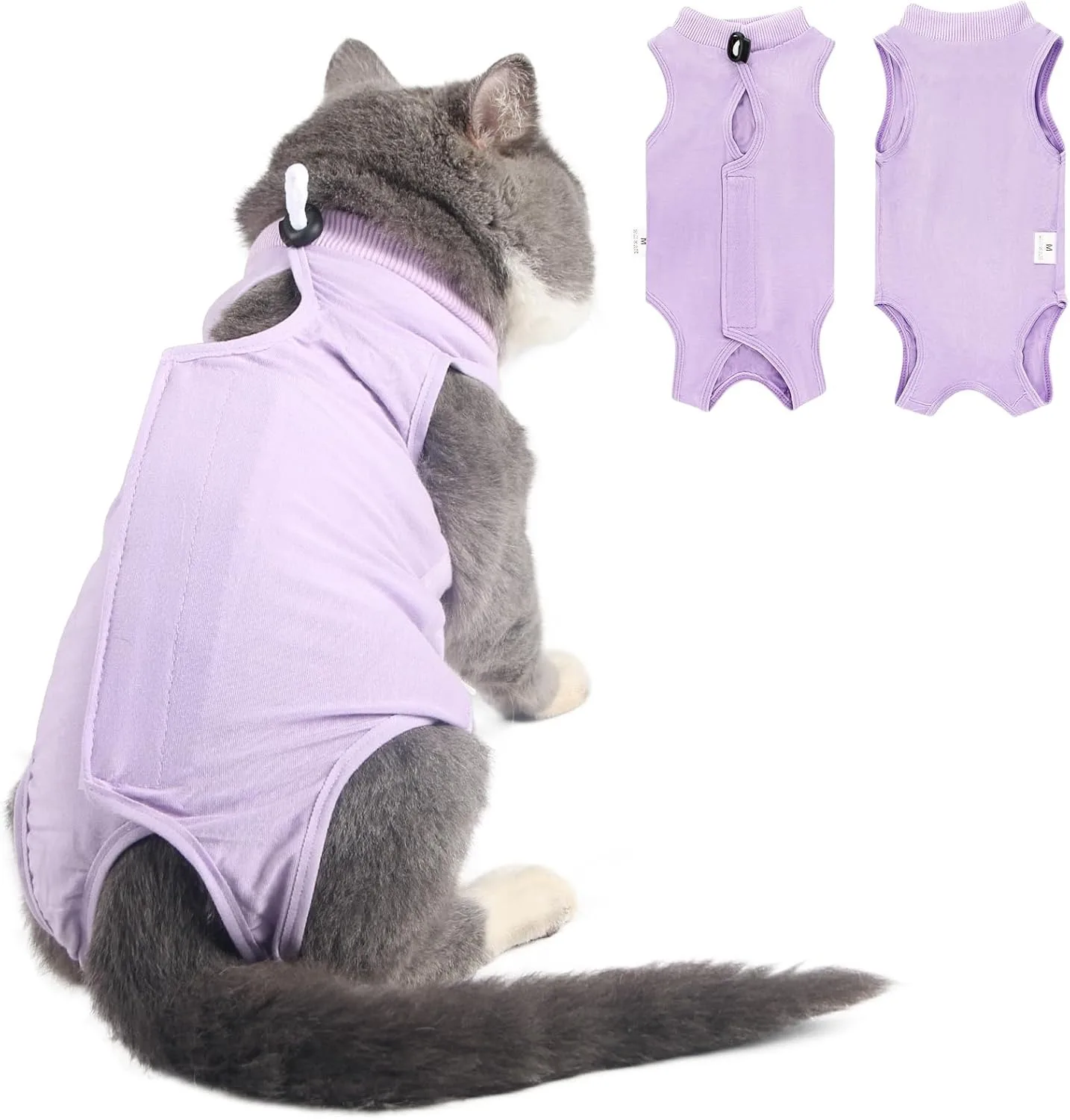 Cat Surgery Recovery Suit,Cat Onesie After Surgery Spay Neuter,Anti-Licking Kitten Surgical Clothes,Bodysuit for Abdominal Wound