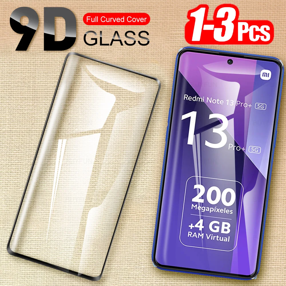 For Xiaomi Redmi Note 13 Pro+ 5G Glass 1-3Pcs Curved Screen Protector Readme Note13 Pro Plus Note13ProPlus ProPlus Tempered Film