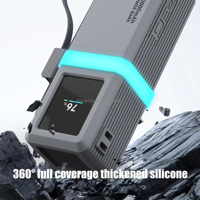 Shock Absorbent Silicone Case For 20000mAh 165W PB2165 PowerBank Sleeve Ergonomic Design And Full Coverage Protections