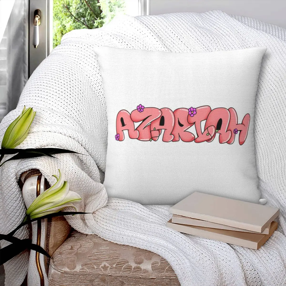Azariah Pillowcase Polyester Linen Velvet Creative Zip Decor Home Cushion Cover Wholesale 18"
