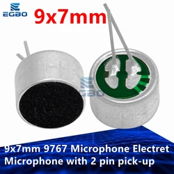 5~10PCS EGBO 9x7mm 9767 Microphone Electret Microphone with 2 pin pick-up