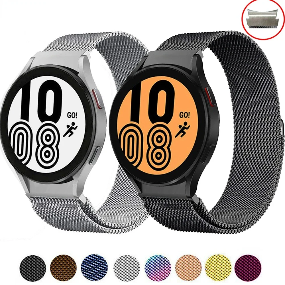 

No Gaps Magnetic Strap For Samsung Galaxy Watch 4 44mm 40mm Curved end Metal belt Bracelet Galaxy Watch4 Classic 46mm 42mm Band