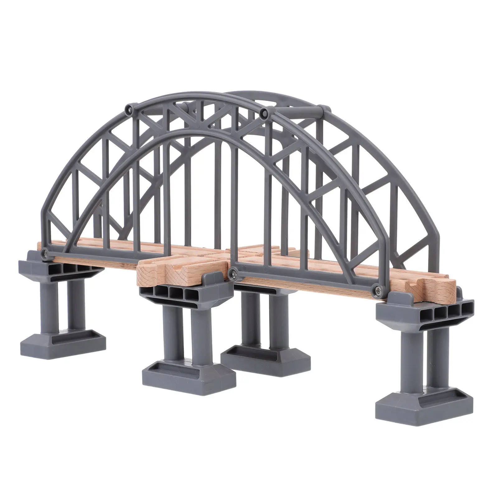 

1Pcs Track Accessory Wooden Plastic Train Bridge Creative Kids Plaything Educational Cognitive Plaything Birthday Gift