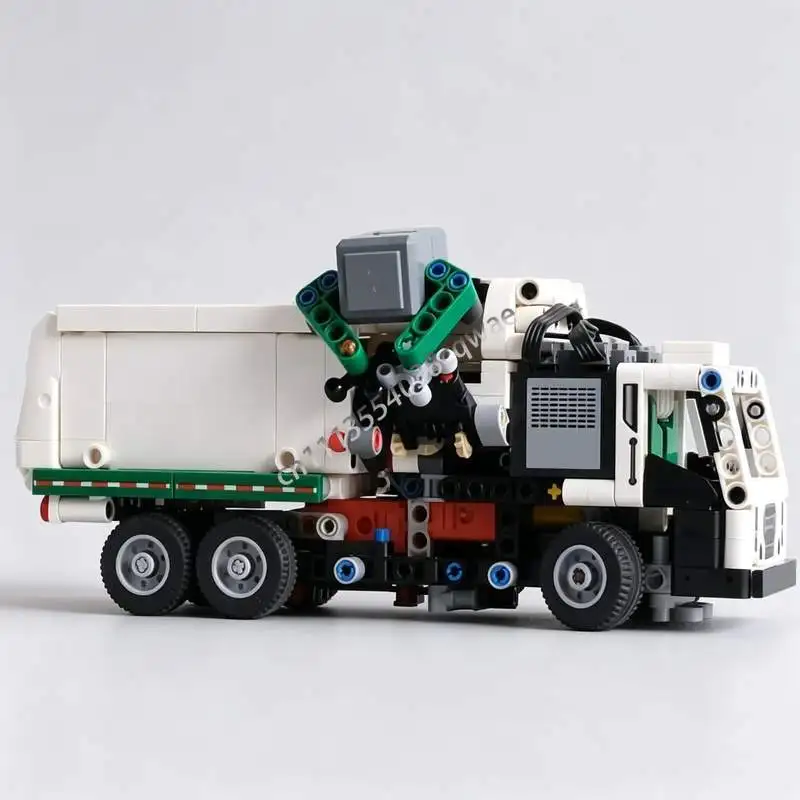 543PCS Recycle Garbage Truck MOC Engineering Vehicle Model Building Block DIY Educational Assembly Birthday Home Collection Gift