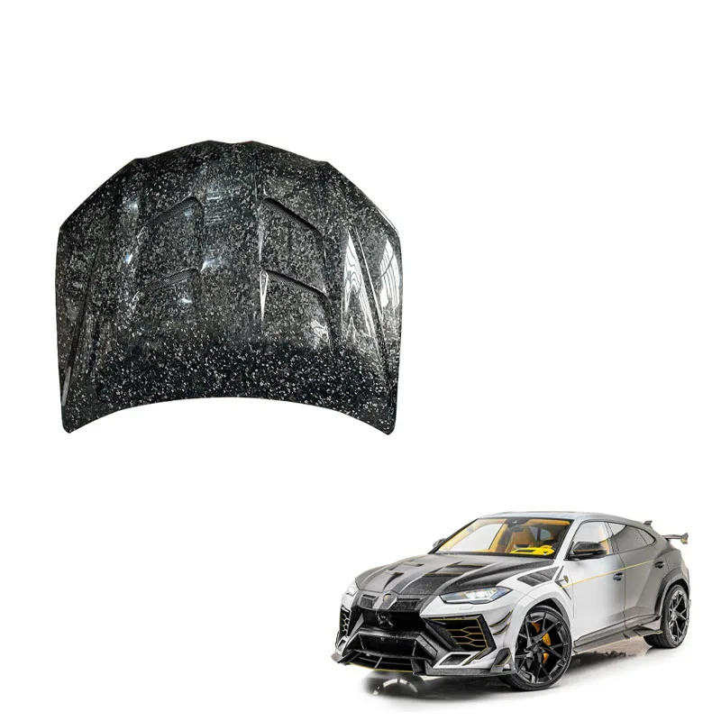 Langyu Car Body Parts Engine Cover Forged Carbon Front Bonnet Suitable For Lamborghini URUS Upgrade MSY Style Engine Hood