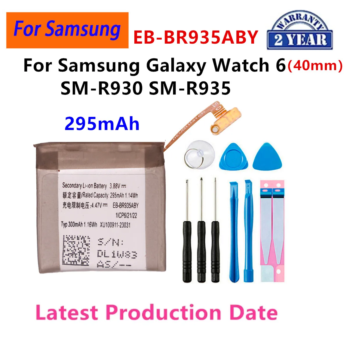EB-BR955ABY EB-BR965ABY EB-BR935ABY EB-BR945ABY For Samsung Galaxy Watch 6 40MM 44MM Watch 6 Classic 42MM 47MM Watch Batteries