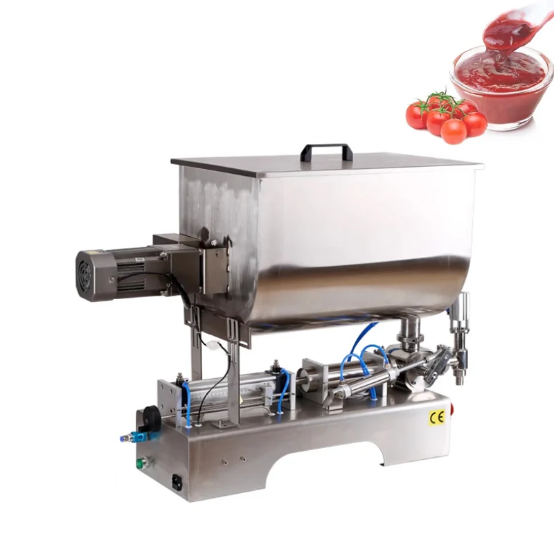 

Chili Garlic Seafood Sauce Solid Jam Paste Mixing Filling Machine Liquid Filler