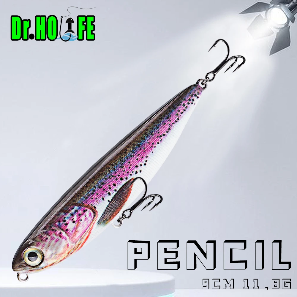 

Dr.Holife 1PCS Topwater Pencil Bait 9CM 11.8G Artificial Bait Hard Plastic Pencil Fishing Lure Seawater Floating Baits