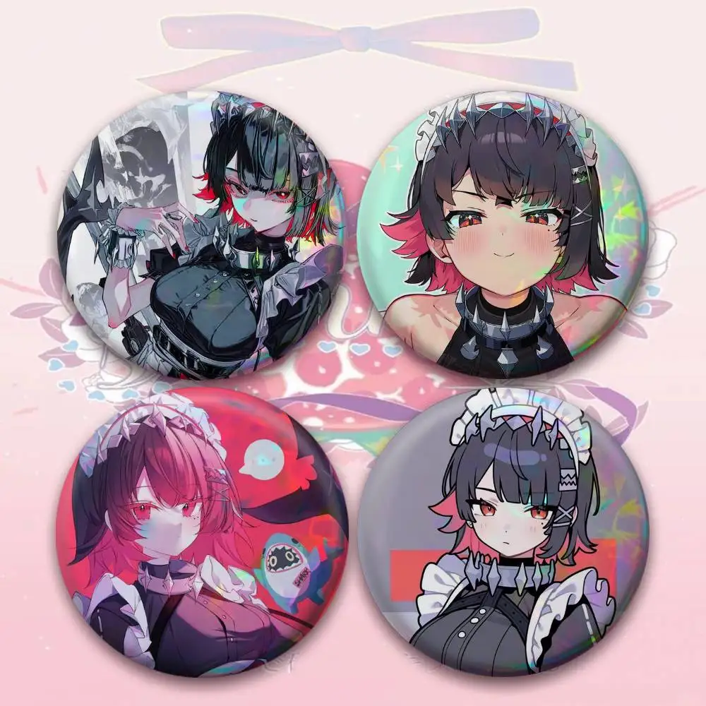 ZZZ Game Character Ellen Joe Laser Badge Creative Pins Brooch for Bag Clothes Hat Decor Gifts Fans Collect