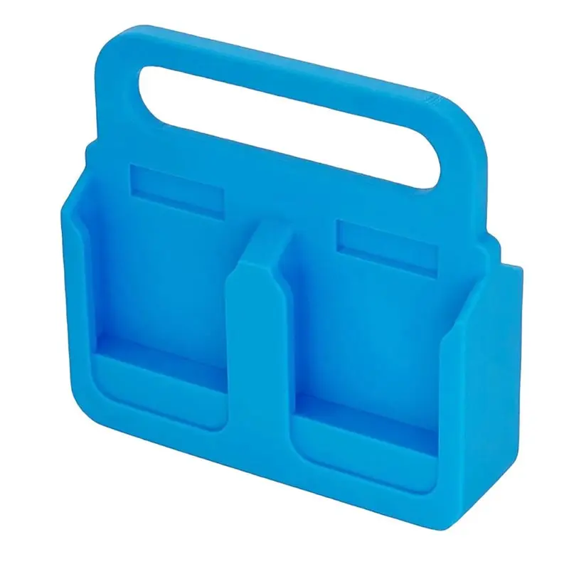 

ABZL Battery Holder For 18V Battery 4 Slots Portable Bracket Storage Organizer Rack For Handheld Battery Storage Blue