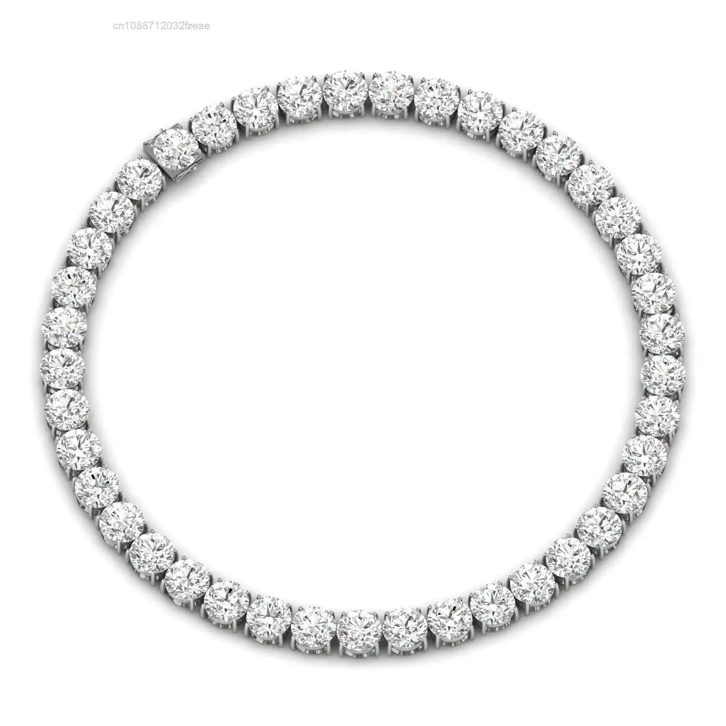 

422 Carat Moissanite Tennis Necklace 14 mm size chain in 925 sterling silver 23 inches for men bling necklaces for hip hop