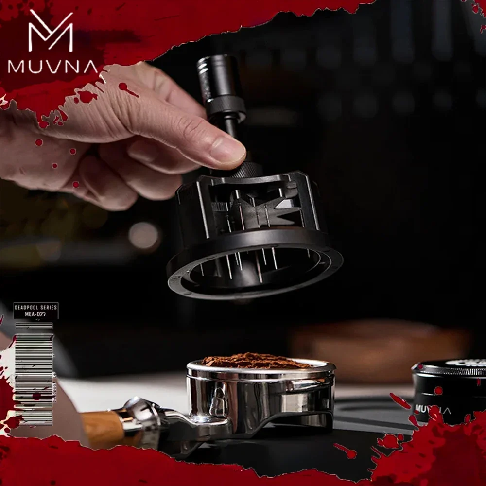 

IN Stock MUVNA Adjustable Even Coffee Stirring Distribution Tool Rotatable Espresso Hand Tampers 51/54/58mm Coffee Distributor