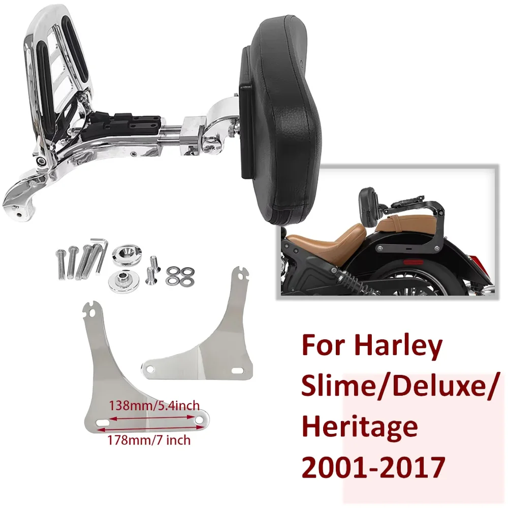 Motorcycles Accessories For Haley Softail Heritage Slim Deluxe 18-25 01-17 Adjustable Motorcycle Backrest Multi Purpose Sissybar
