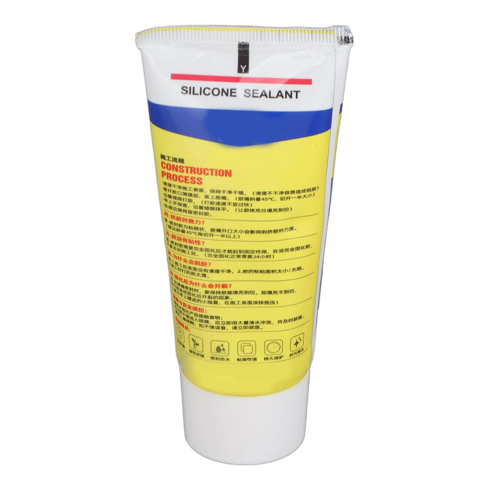 Multipurpose Silicone Sealant Adhesive Sealant Waterproof Caulk Seal Waterproof Sealant for Basement Bathroom Kitchen Indoor