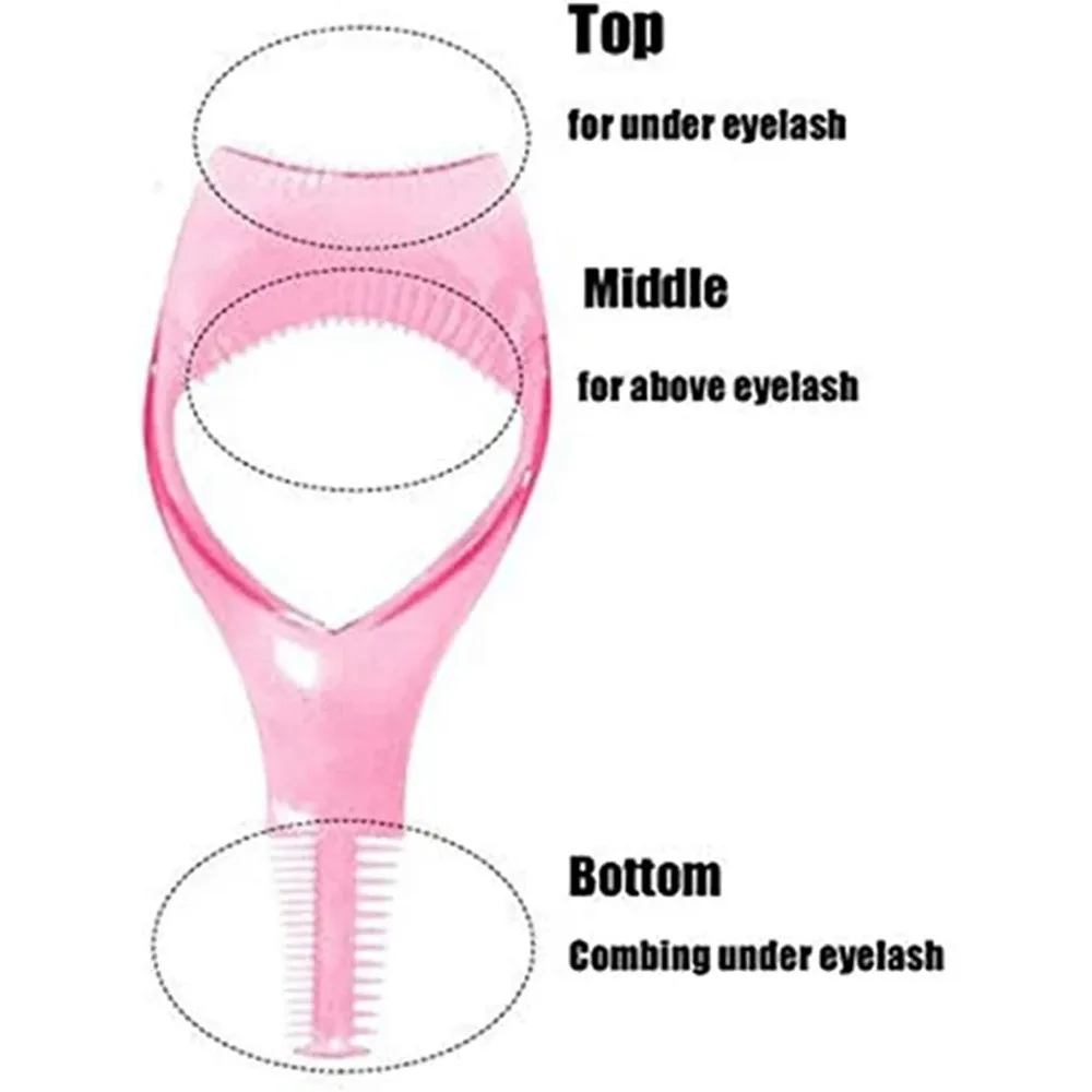 Asystent do eyelinera 3-w-1, szablon do rzęs, ochrona oczu, prowadnica, pędzelek do makijażu, kosmetyczny kryształowy aplikator do tuszu do rzęs.