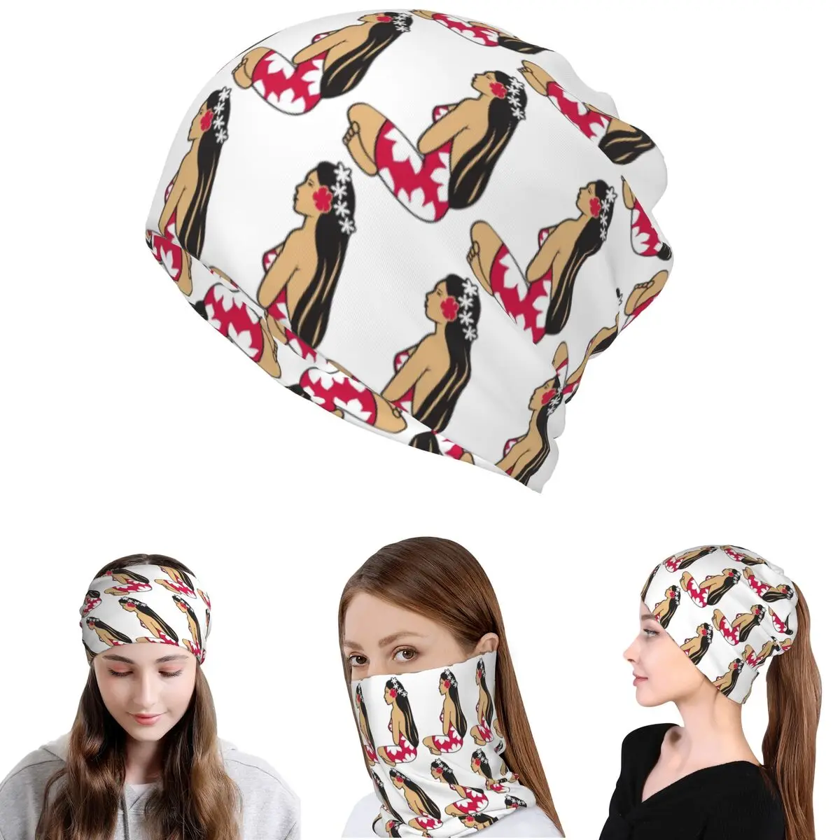 

Hinano Tahiti Bandana Neck Cover Wrap Scarf Multifunction Cycling Scarf Beanies Hat Unisex Adult Washable