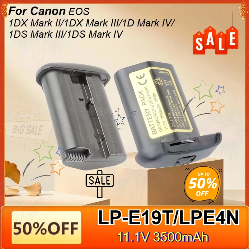 3500mAh LP-E19T/LP-E4N Li-ion Battery for Canon EOS 1DX MarkII Mark III 1D MarkIV 1DS MarkIII 1DX 1Ds Mark Lll 1Ds Mark LV LPE4N