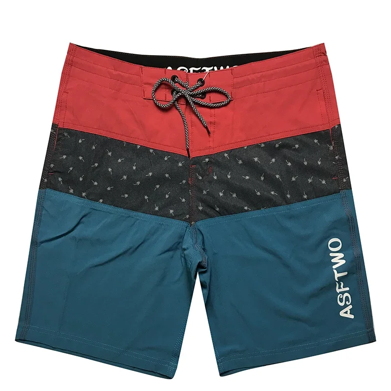 Quick-dry printed beach pants travel swimsuit pants running shorts men sports fitness shorts surf board pants five minutes