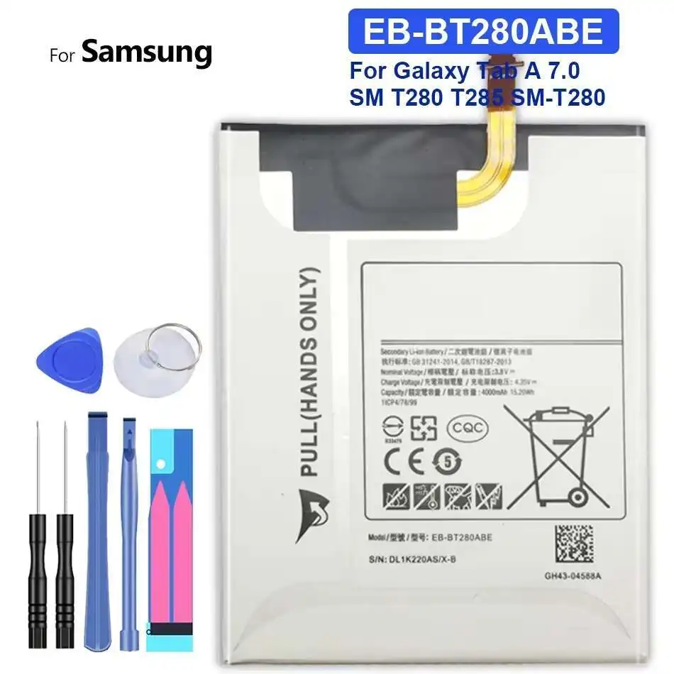 

Сменный аккумулятор 4000 мАч для Samsung Galaxy Tab A 7.0 T280 T285, EB-BT280ABE
