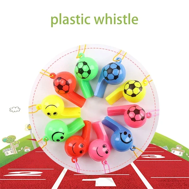 25PCS Mini Cheerleader Whistle Plastic Cheering Props Sports Basketball Soccer Fans Gifts for Kids