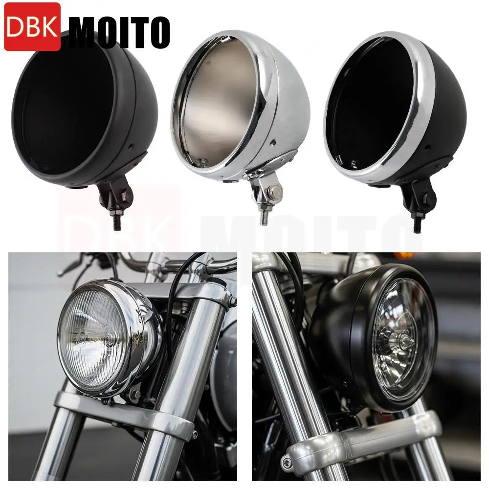 

Универсальный мотоциклетный светодиодный светильник, корпус фары, крышка фары, 7-дюймовая лампа для фар, ковш, нижнее крепление